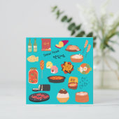 Koreaanse SEOULFOOD Notitiekaart (Staand voorkant)