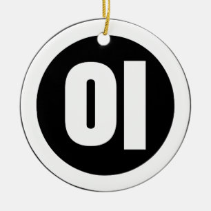 Koreaanse Sino Nummer 2 Twee 이 【I】 Hangul Keramisch Ornament