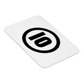 Koreaanse Sino Nummer 2 Twee 이 【I】 Hangul Magneet (Rechterzijde)