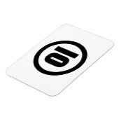 Koreaanse Sino Nummer 2 Twee 이 【I】 Hangul Magneet (Linkerzijde)