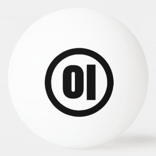 Koreaanse Sino Nummer 2 Twee 이 【I】 Hangul Pingpongbal