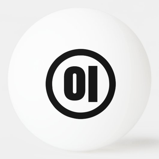 Koreaanse Sino Nummer 2 Twee 이 【I】 Hangul Pingpongbal (Voorkant)