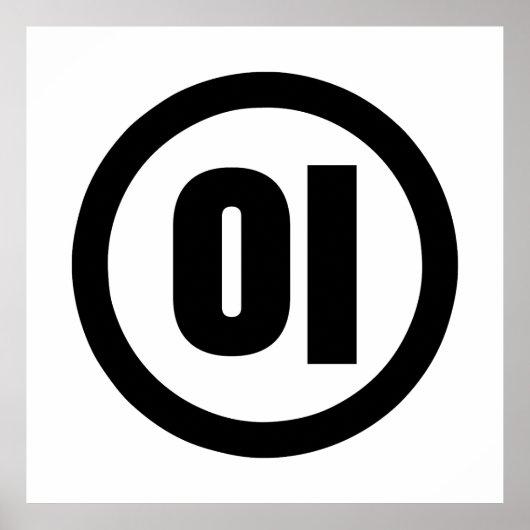 Koreaanse Sino Nummer 2 Twee 이 【I】 Hangul Poster (Voorkant)