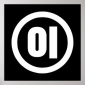 Koreaanse Sino Nummer 2 Twee 이 【I】 Hangul Poster (Voorkant)