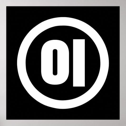 Koreaanse Sino Nummer 2 Twee 이 【I】 Hangul Poster (Voorkant)