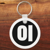 Koreaanse Sino Nummer 2 Twee 이 【I】 Hangul Sleutelhanger (Achterkant)