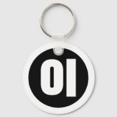 Koreaanse Sino Nummer 2 Twee 이 【I】 Hangul Sleutelhanger (Achterkant)