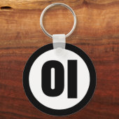 Koreaanse Sino Nummer 2 Twee 이 【I】 Hangul Sleutelhanger (Voorkant)