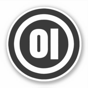 Koreaanse Sino Nummer 2 Twee 이 【I】 Hangul Sticker