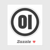 Koreaanse Sino Nummer 2 Twee 이 【I】 Hangul Sticker (Vel)