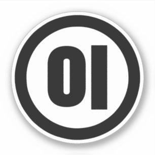 Koreaanse Sino Nummer 2 Twee 이 【I】 Hangul Sticker