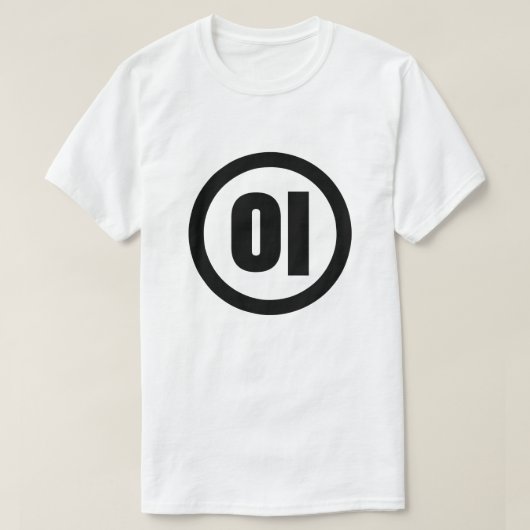 Koreaanse Sino Nummer 2 Twee 이 【I】 Hangul T-shirt (Design voorkant)