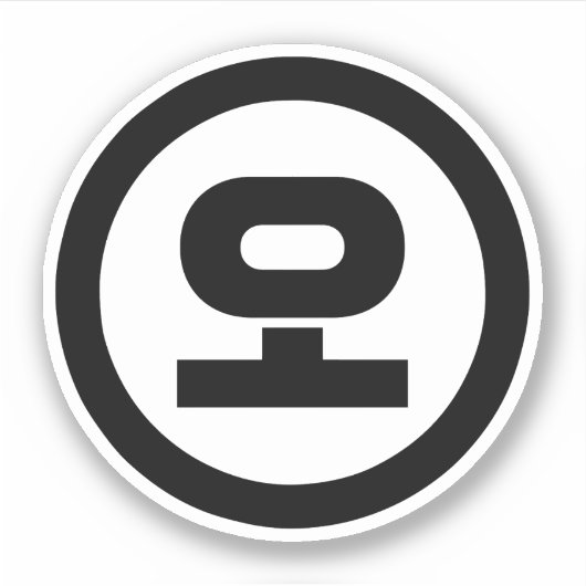 Koreaanse Sino Nummer 5 Vijf 오 【o】 Hangul Sticker (Voorkant)