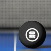 Koreaanse Sino Nummer 6 Zes 육 【Yuk】 Hangul Pingpongbal (Net)