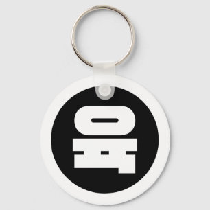 Koreaanse Sino Nummer 6 Zes 육 【Yuk】 Hangul Sleutelhanger