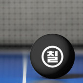 Koreaanse Sino Nummer 7 Zeven 칠【Chil】 Hangul Pingpongbal (Net)