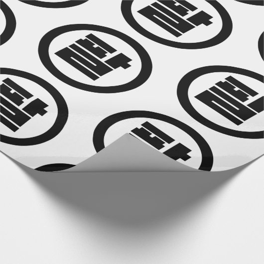 Koreaanse Sino Nummer 8 Acht 팔 【Pal】 Hangul Cadeaupapier (Hoek)