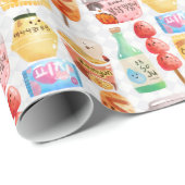 Koreaanse snacks cadeaupapier (Rol Hoek)