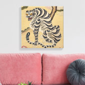 Koreaanse Striped Tiger Minhwa Canvas Afdruk (Insitu (Woonkamer))