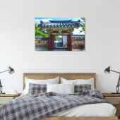 Koreaanse tempelpoort canvas afdruk (Insitu (Slaapkamer))
