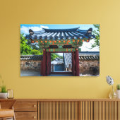 Koreaanse tempelpoort canvas afdruk (Insitu (Woonkamer))