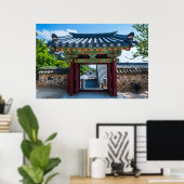 Koreaanse tempelpoort poster (Thuiskantoor)