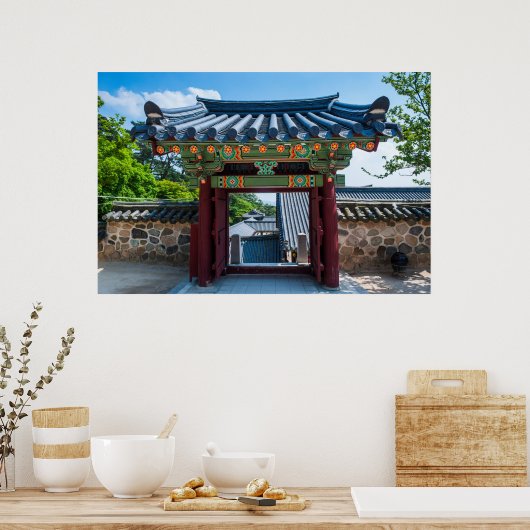 Koreaanse tempelpoort poster (Keuken)