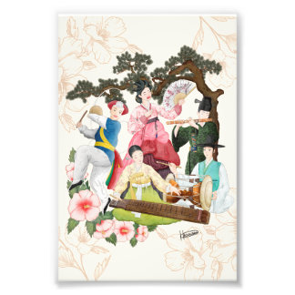 Koreaanse traditionele muziek: Gugak (국악) | Foto Foto Afdruk