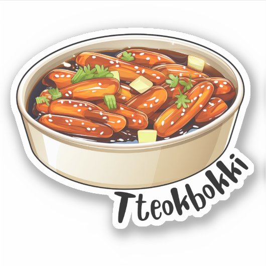 Koreaanse Tteokbokki Sticker (Voorkant)