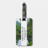 Koreaanse tuin en brug bagagelabel (Achterkant verticaal)