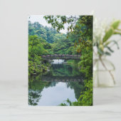 Koreaanse tuin en brug bedankkaart (Staand voorkant)