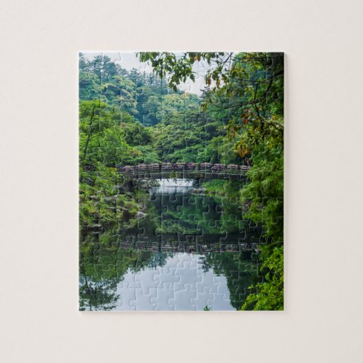 Koreaanse tuin en brug legpuzzel (Verticaal)