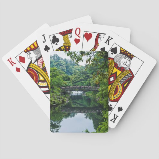 Koreaanse tuin en brug pokerkaarten (Achterkant)