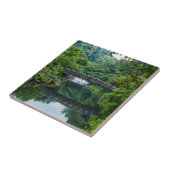 Koreaanse tuin en brug tegeltje (Zijkant)