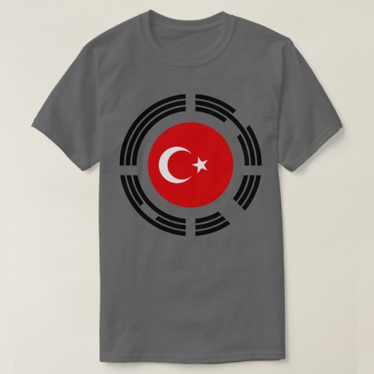 Koreaanse Turkse Multinationale Patriot Vlag T-shirt (Design voorkant)