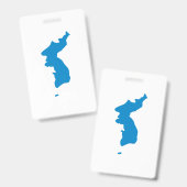 Koreaanse Unificatievlag Badge (Voor- en achterkant)