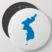 Koreaanse Unificatievlag Ronde Button 6,0 Cm (Voorkant /achterkant)