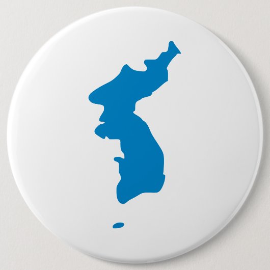 Koreaanse Unificatievlag Ronde Button 6,0 Cm (Voorkant)