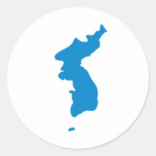 Koreaanse Unificatievlag Ronde Sticker
