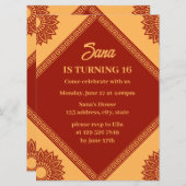 koreaanse verjaardagsuitnodiging kaart (Voorkant / Achterkant)