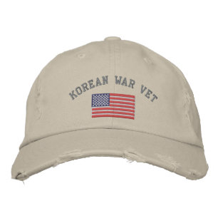 Koreaanse Vet met Amerikaanse Vlag Pet