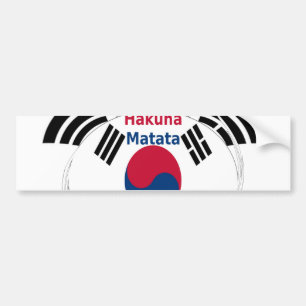 Koreaanse vibes: een boodschap van vrede bumpersticker