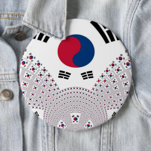 Koreaanse vibes: een boodschap van vrede ronde button 6,0 cm