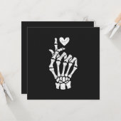 Koreaanse vinger hart skelet hand kaart (Voorkant / Achterkant in situ)