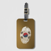 Koreaanse vingerafdrukvlag bagagelabel (Voorkant (verticaal))