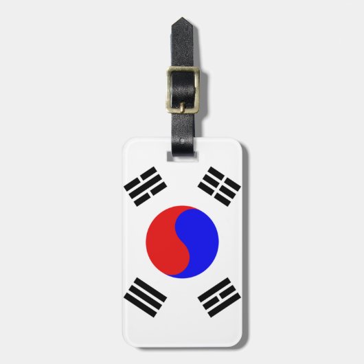 Koreaanse vlag bagagelabel (Voorkant verticaal)