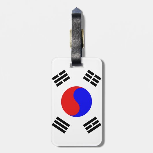 Koreaanse vlag bagagelabel (Achterkant verticaal)
