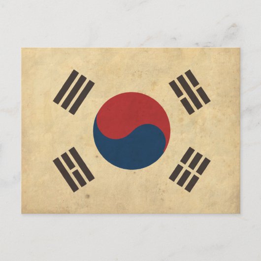  Koreaanse vlag Briefkaart (Voorkant)