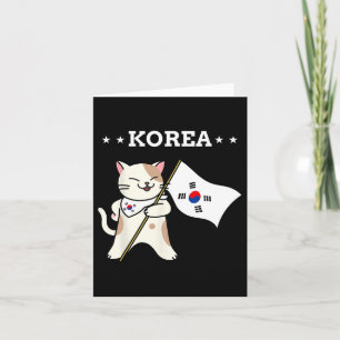 Koreaanse vlag en kat Zuid-Korea Kaart