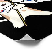 Koreaanse vlag en kat Zuid-Korea Poster (Hoek)